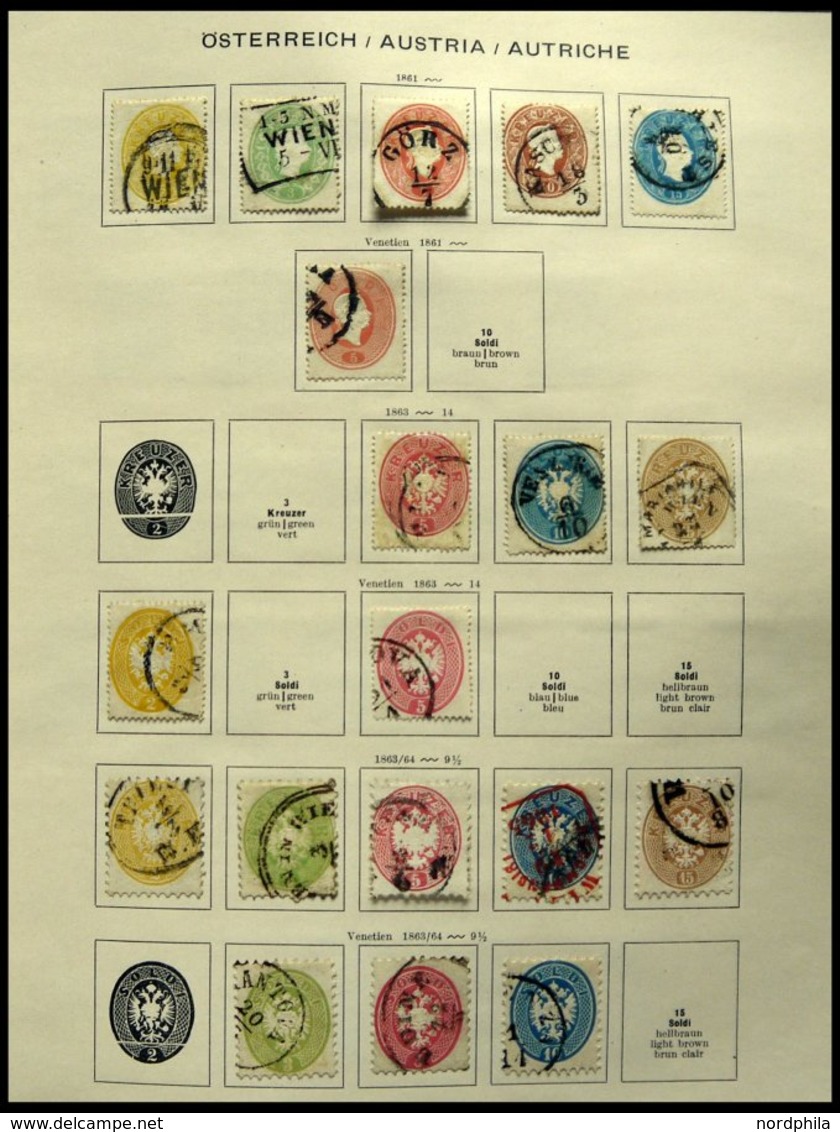 SAMMLUNGEN O,**,* , Meist Gestempelte Saubere Sammlung Österreich Von 1850-1976 Im Schaubek Album, Incl. Lombardei-und V - Verzamelingen