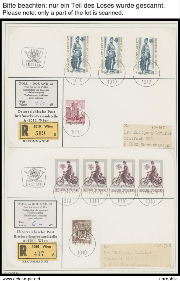 SAMMLUNGEN **,Brief , 1968-77, 2 Leuchtturm Falzlosalben: Wohl Postfrisch Komplett, Dazu Einschreib-Auslands FDC Der Ver - Verzamelingen