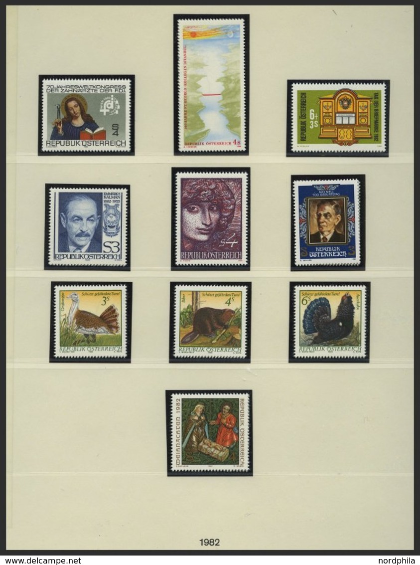 SAMMLUNGEN **, O, Komplette Sammlung Österreich Von 1982-93 Im Lindner Falzlosalbum, Doppelt Gesammelt (** Und Gestempel - Collections