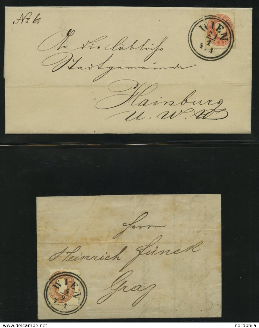 LOTS 19-22 BRIEF, 1860, 11 Briefe Franz Joseph, Meist Pracht - Verzamelingen