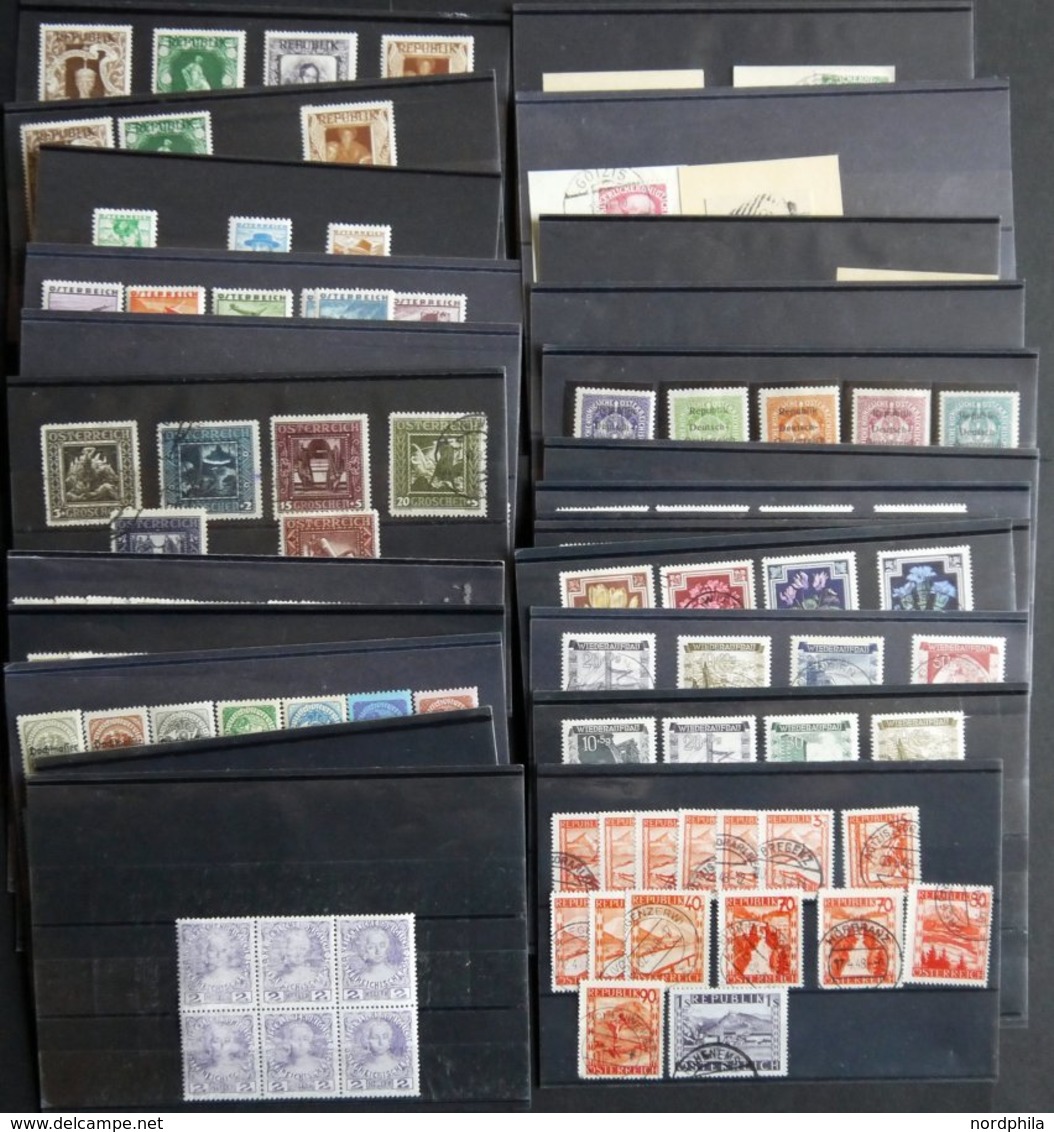 LOTS O,*,BrfStk , Partie Österreich Von 1867-1950 Auf Einsteckkarten, Fundgrube! - Collections