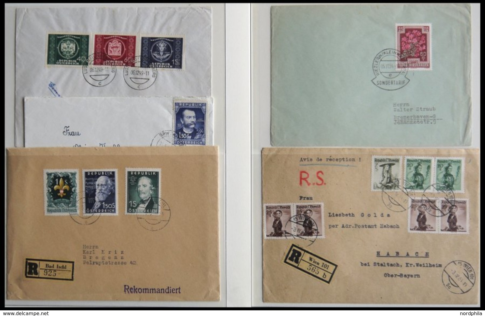 LOTS 1945-54, Kleine Partie Von 21 Verschiedenen Belegen, Meist Pracht - Collezioni