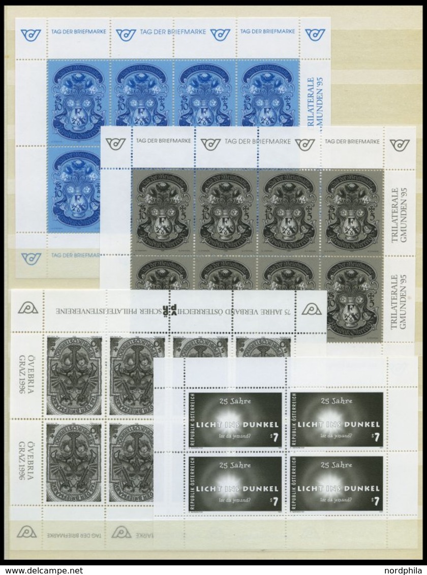 LOTS **, 1988-98, Postfrische Partie Schwarzdrucke Bzw. 1 Buntdruck, Mit 13 Blocks Und 13 Einzelwerten, Dabei Mi.Nr. 203 - Collezioni