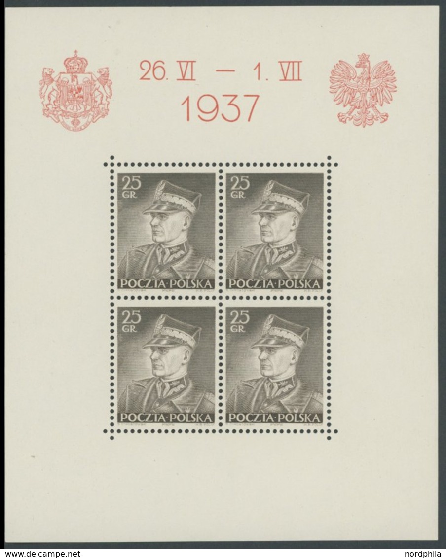 POLEN Bl. 2-4 **, 1937, Besuch Des Königs Von Rumänien, 3 Prachtblocks Mi. 150.- - Andere & Zonder Classificatie