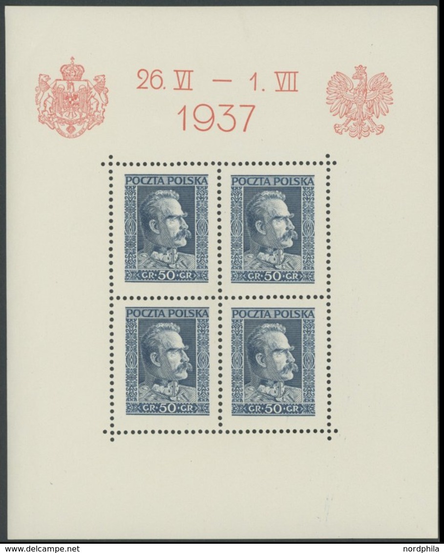 POLEN Bl. 2-4 **, 1937, Besuch Des Königs Von Rumänien, 3 Prachtblocks Mi. 150.- - Andere & Zonder Classificatie