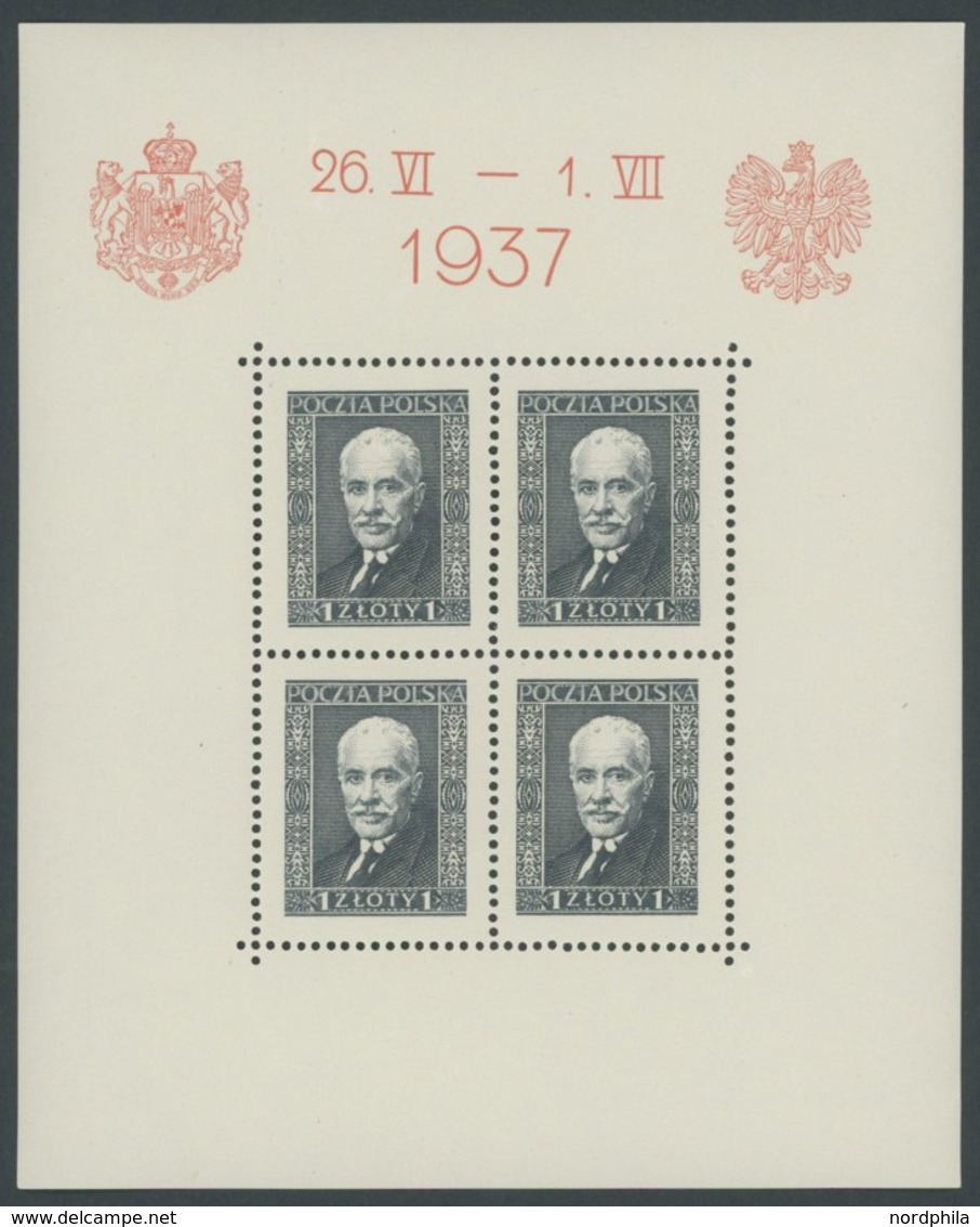 POLEN Bl. 2-4 **, 1937, Besuch Des Königs Von Rumänien, 3 Prachtblocks Mi. 150.- - Andere & Zonder Classificatie