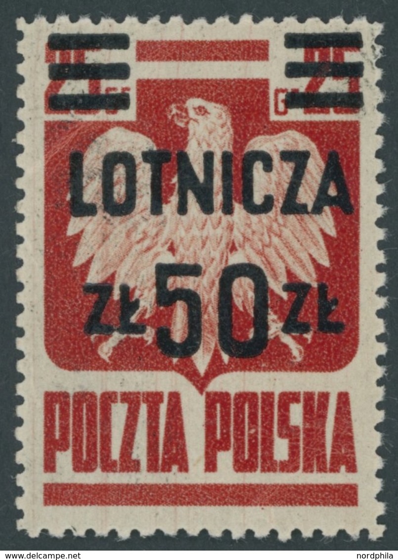 POLEN 409a **, 1945, 1.50 Zl. Auf 25 Gr. Karmin, Postfrisch, Leichte Bugspur Sonst Pracht, Mi. 800.- - Andere & Zonder Classificatie