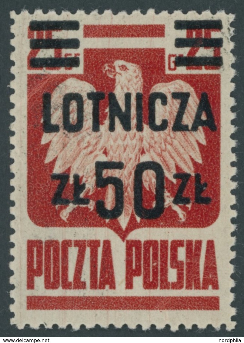 POLEN 409a **, 1945, 1.50 Zl. Auf 25 Gr. Karmin, Postfrisch, Leichte Bugspur Sonst Pracht, Mi. 800.- - Other & Unclassified