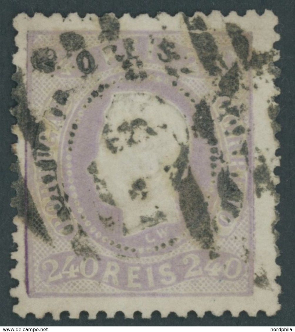 PORTUGAL 33 O, 1870, 240 R. Lila, Pracht, Mi. 600.- - Altri & Non Classificati