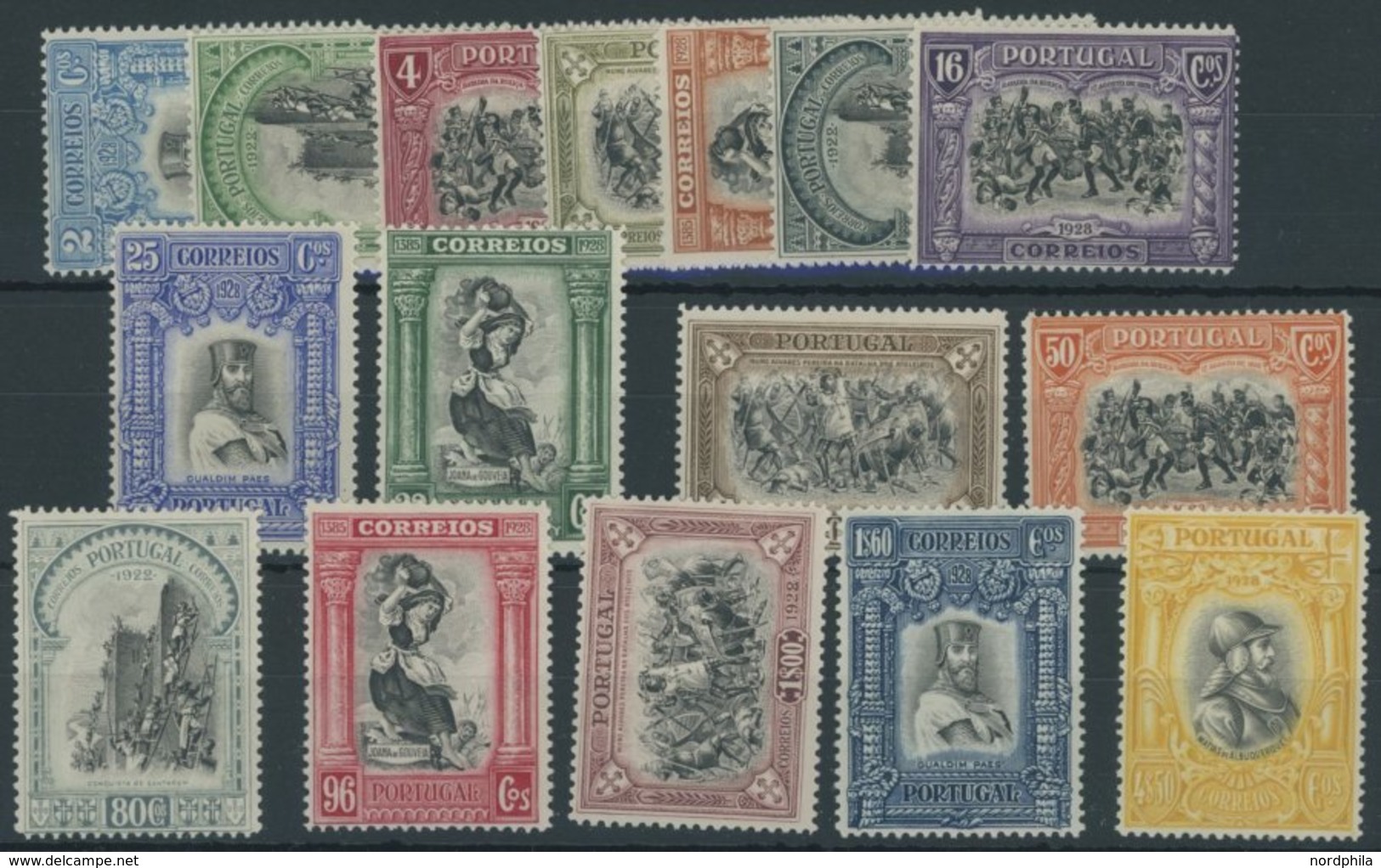 PORTUGAL 456-71 **, 1928, Geschichte Portugals III, Postfrischer Prachtsatz, Mi. 200.- - Altri & Non Classificati