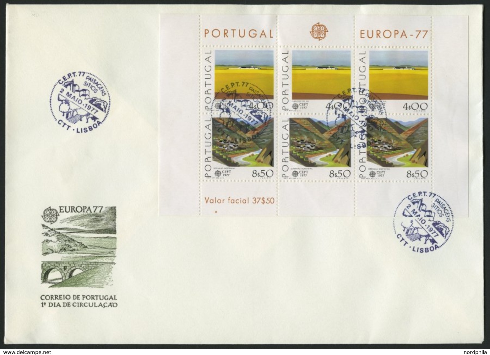 PORTUGAL Bl. 20,23,27 BRIEF, 1977-79, Europa 3 Blocks Je Auf FDC, Pracht, Mi. 195.- - Other & Unclassified