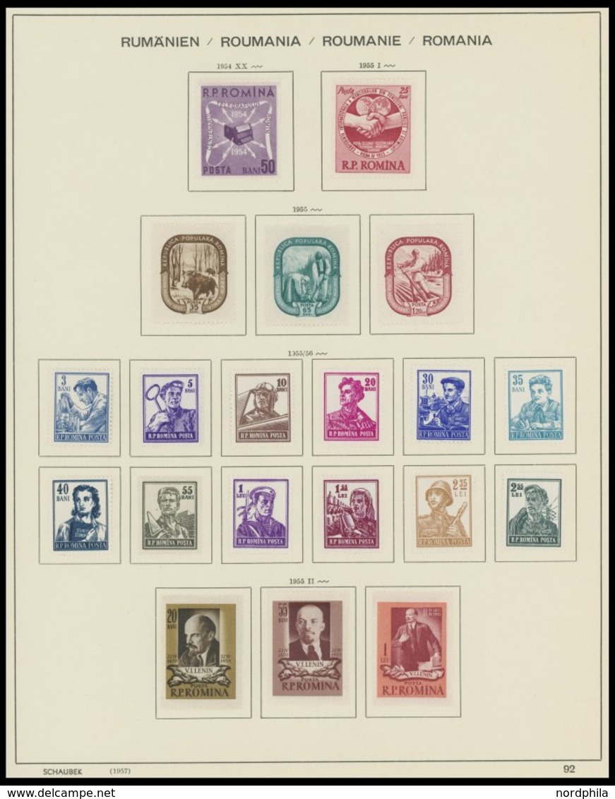 SAMMLUNGEN, LOTS O,* , Sammlung Rumänien Im Schaubekalbum Von 1865-1940 Und Von 1952-58, Dabei Gute Ungebrauchte Ausgabe - Altri & Non Classificati