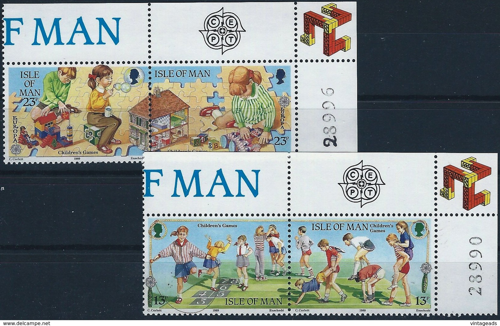 BK051 Lot Mit 4 Werten, CEPT, Europa 1989, Isle Of Man, Postfrisch - Man (Ile De)