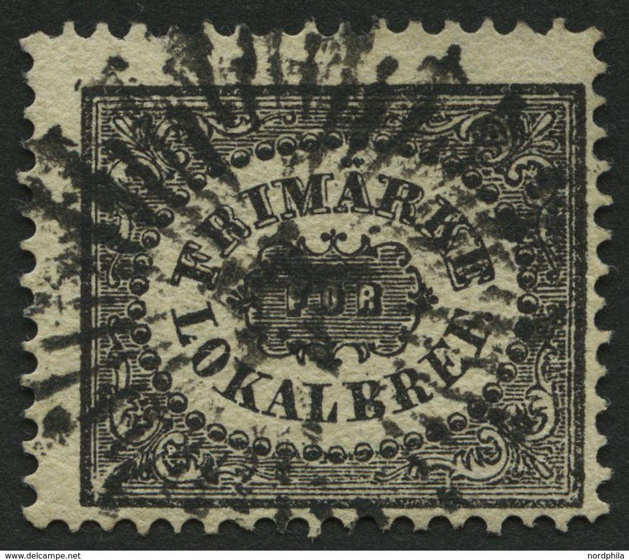 SCHWEDEN 6 O, 1856, 1 Skill. Bco. Schwarz (Facit 6a2), Pracht, Facit 4000.- Skr. - Used Stamps