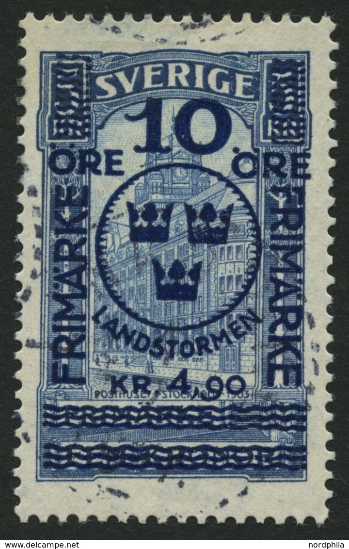 SCHWEDEN 96 O, 1916, 5 Kr. Landsturm I, Pracht, Mi. 360.- - Used Stamps