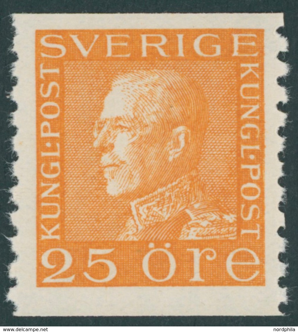 SCHWEDEN 186IIWA **, 1936, 25 Ö. Orange, Weißes Papier, Postfrisch, Pracht, Mi. 65.- - Usati