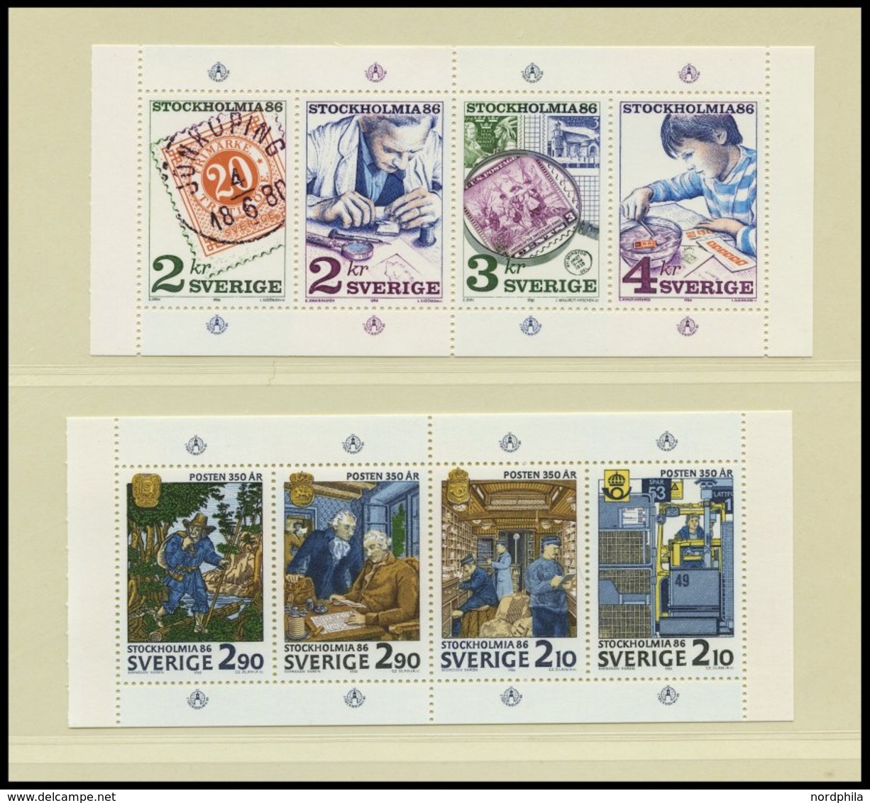 SCHWEDEN Bl. 7-14 **, 1979-86, 8 Blocks Komplett Und 4 Heftchenblätter, Pracht, Mi. 63.40 - Used Stamps
