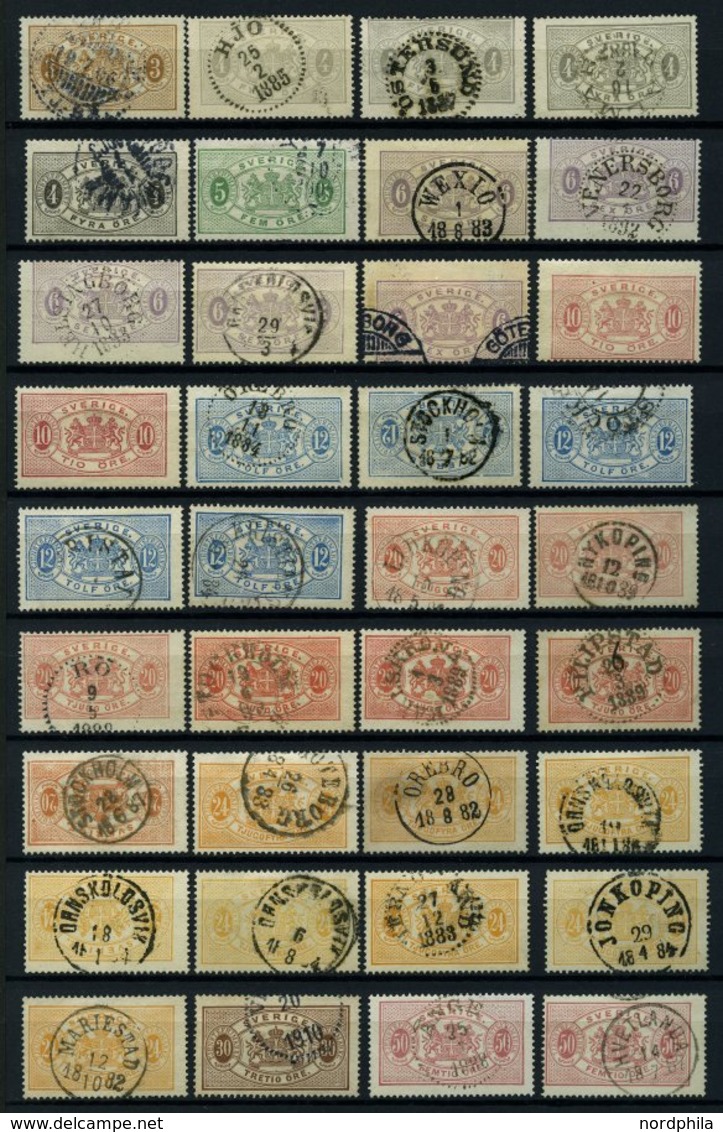 DIENSTMARKEN O.* , 1874-1893, Interessante Partie Von 129 Werten, Dabei Auch Bessere Farben- Und Stempel, Etwas Untersch - Officials