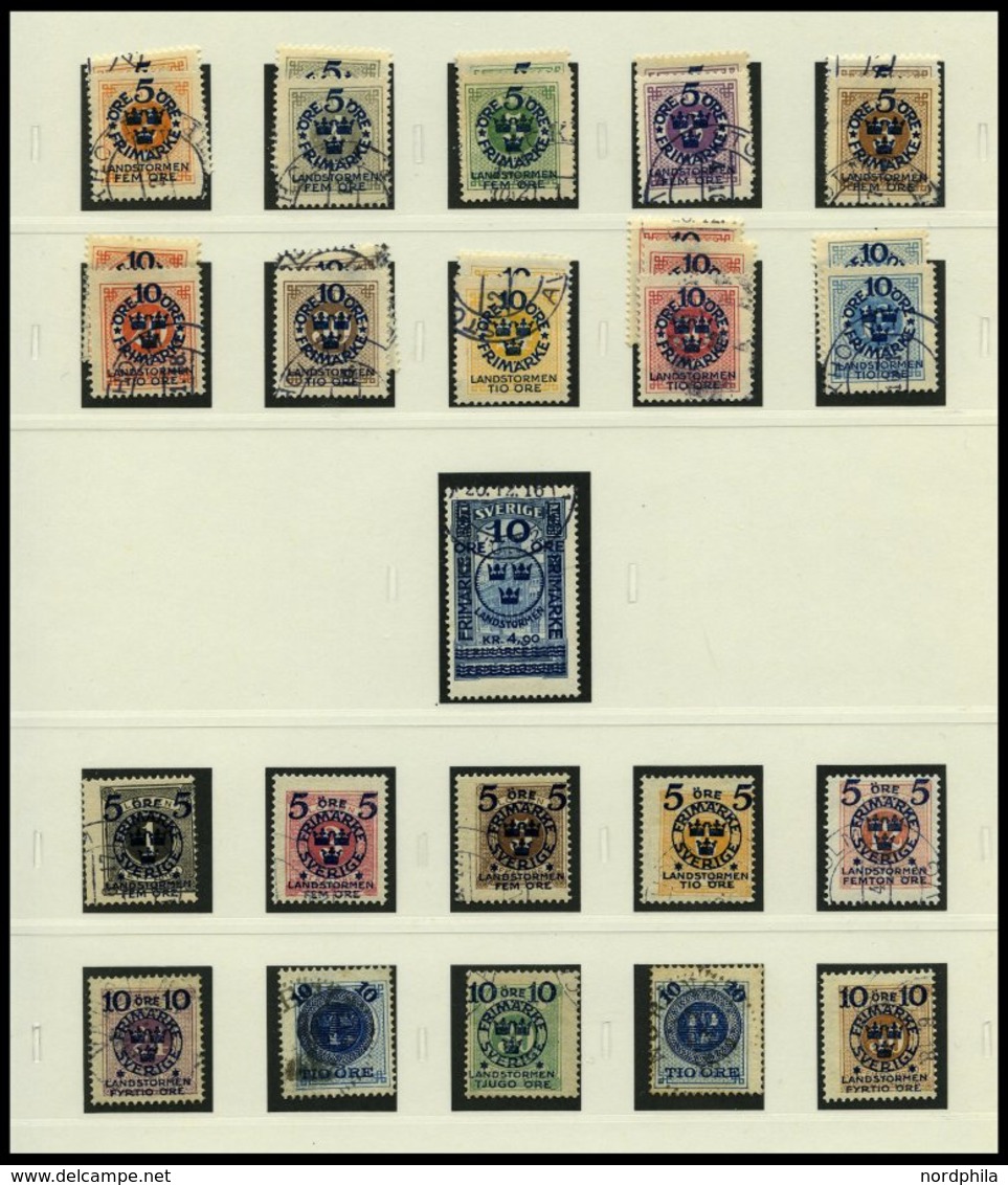 SAMMLUNGEN, LOTS O, Reichhaltige Gestempelte Sammlung Schweden Von 1855-1972 In 2 SAFE-dual Alben, Dabei Mi.Nr. 2, 6, 13 - Verzamelingen