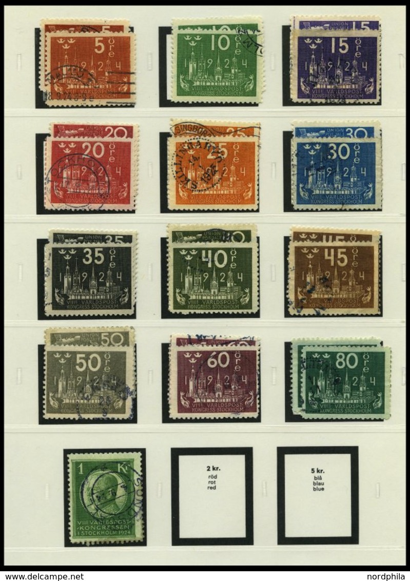 SAMMLUNGEN, LOTS O, Reichhaltige Gestempelte Sammlung Schweden Von 1855-1972 In 2 SAFE-dual Alben, Dabei Mi.Nr. 2, 6, 13 - Collezioni
