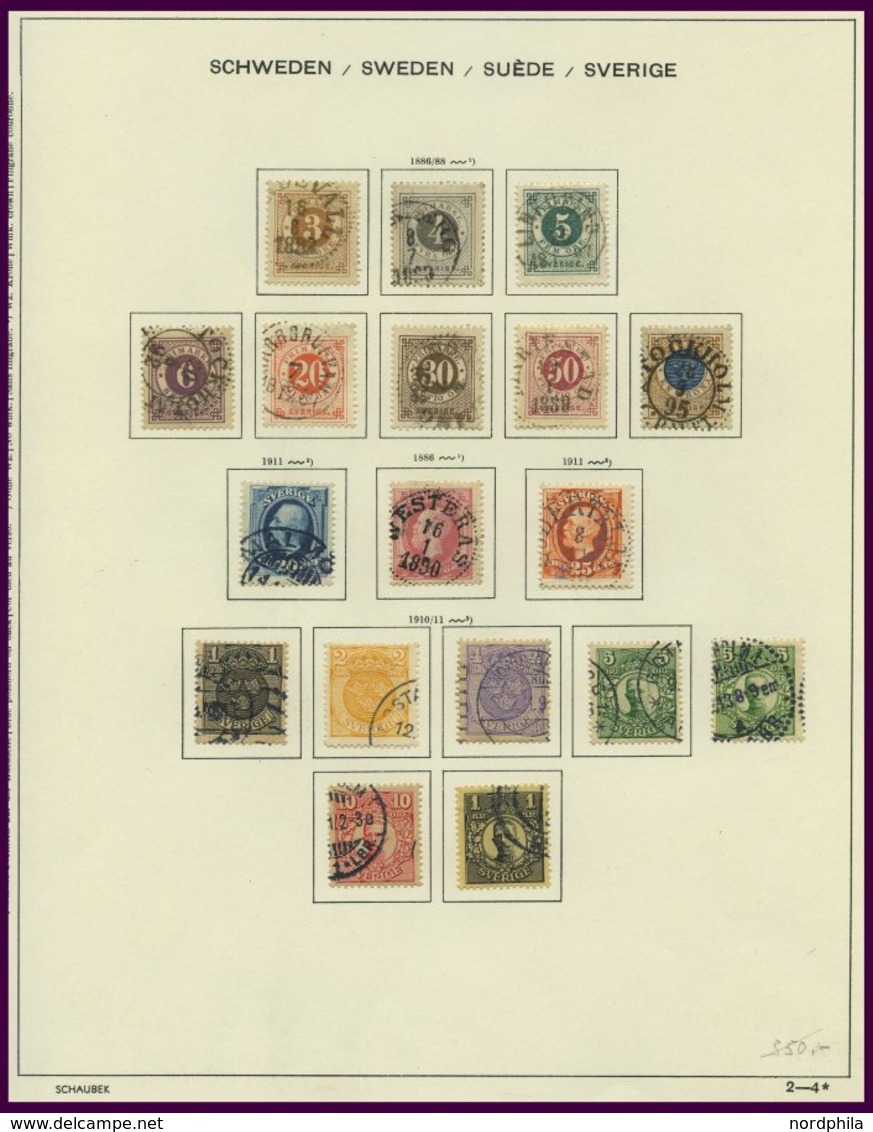 SAMMLUNGEN, LOTS O, 1872-1928, Sauberer Gestempelter Sammlungsteil (aus Mi.Nr. 17-212) Mit Guten Mittleren Ausgaben, Nac - Collezioni