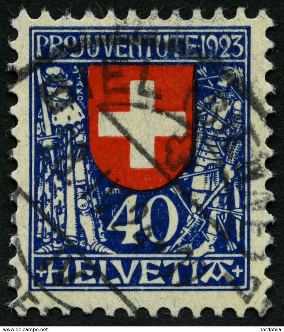 SCHWEIZ BUNDESPOST 188 O, 1923, 40 C. Pro Juventute, Pracht, Mi. 60.- - Altri & Non Classificati