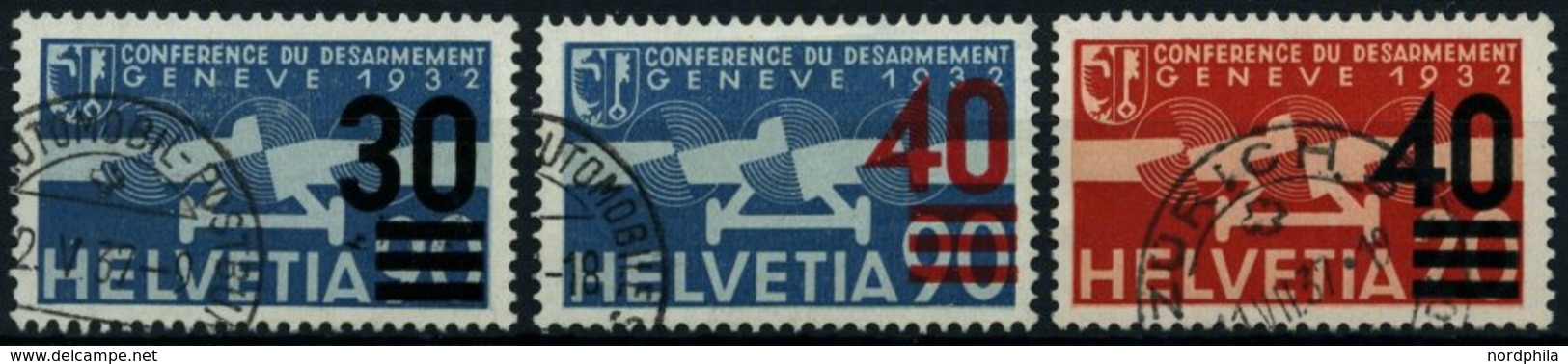 SCHWEIZ BUNDESPOST 291-93,310 O, 1936/7, Flugpostmarken, 4 Pachtwerte, Mi. 67.- - Other & Unclassified