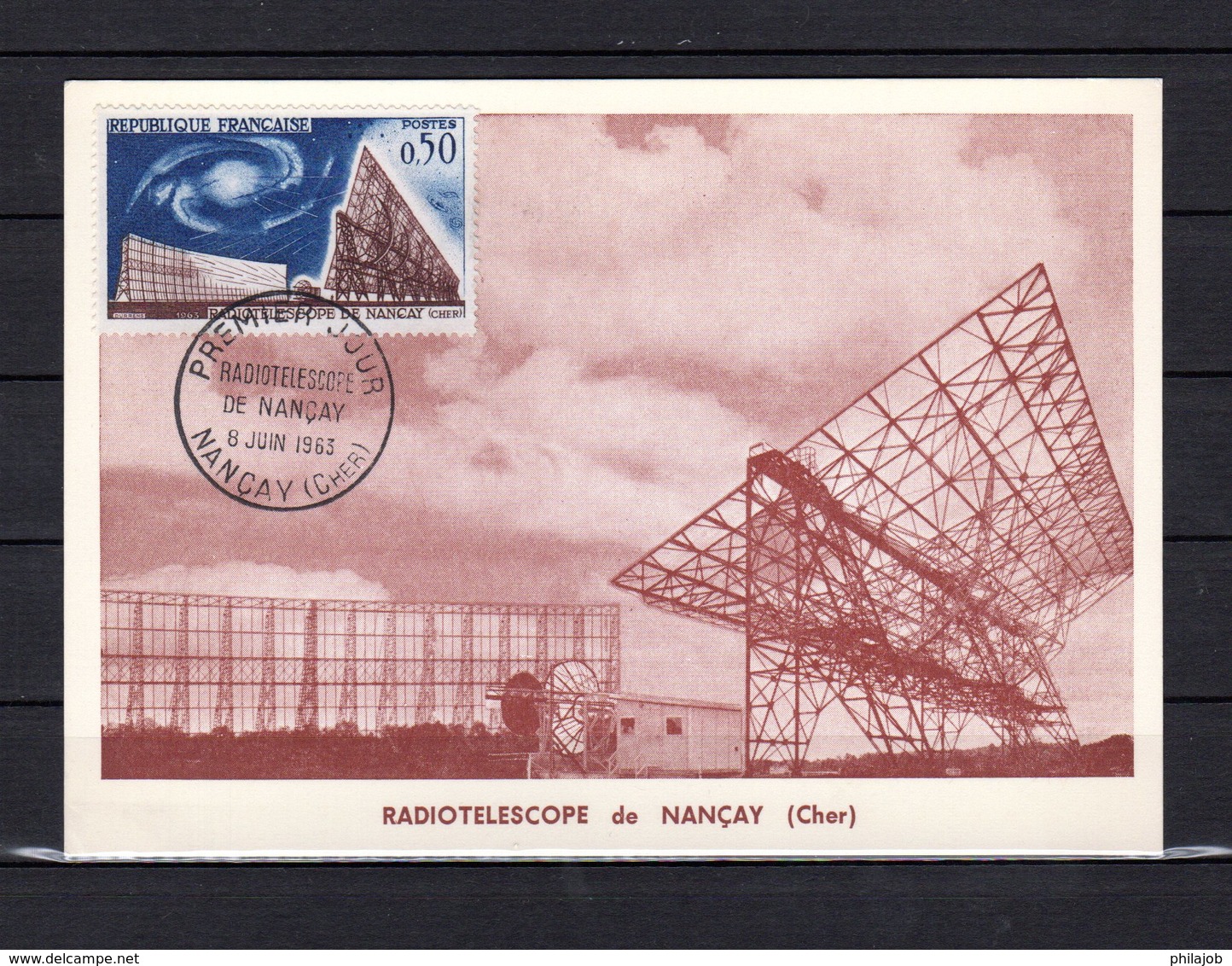 " RADIOTELESCOPE DE NANCAY " Sur Carte Maximum De 1963. N° YT 1362. Parfait état CM - Other & Unclassified