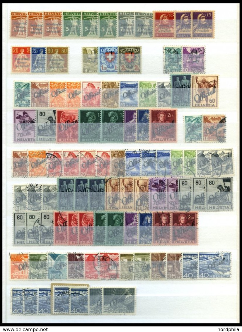 DIENSTMARKEN *,o,** , Kleine Dublettenpartie Dienstmarken Von 1918-50, Fast Nur Prachterhaltung, Mi. 416.- - Dienstzegels
