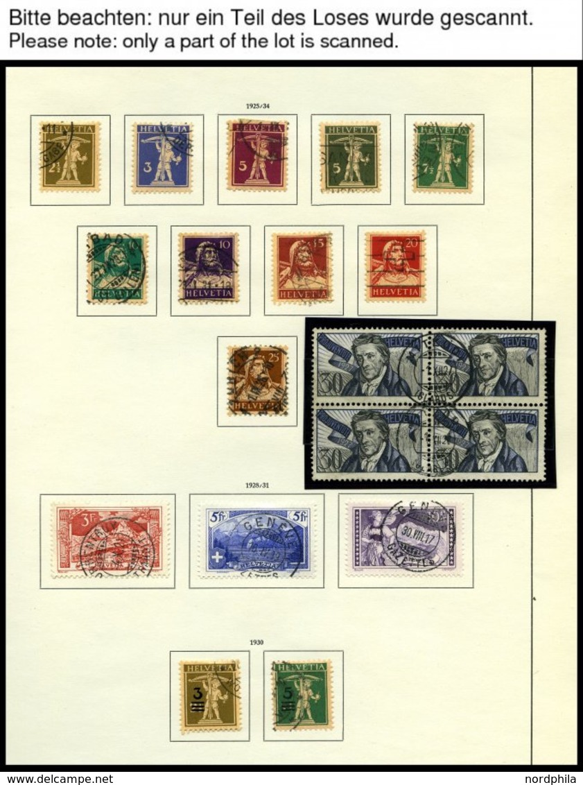 SAMMLUNGEN O, **, Meist Gestempelte Sammlung Schweiz Von 1850-1969 Mit Mittleren Ausgaben, Anfangs Schwach Vertreten, Fe - Verzamelingen