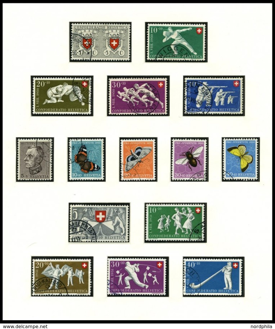 SAMMLUNGEN O, Gestempelte Sammlung Schweiz Von 1938-68 Mit Mittleren Ausgaben Im SAFE Falzlosalbum, Fast Nur Prachterhal - Lotti/Collezioni