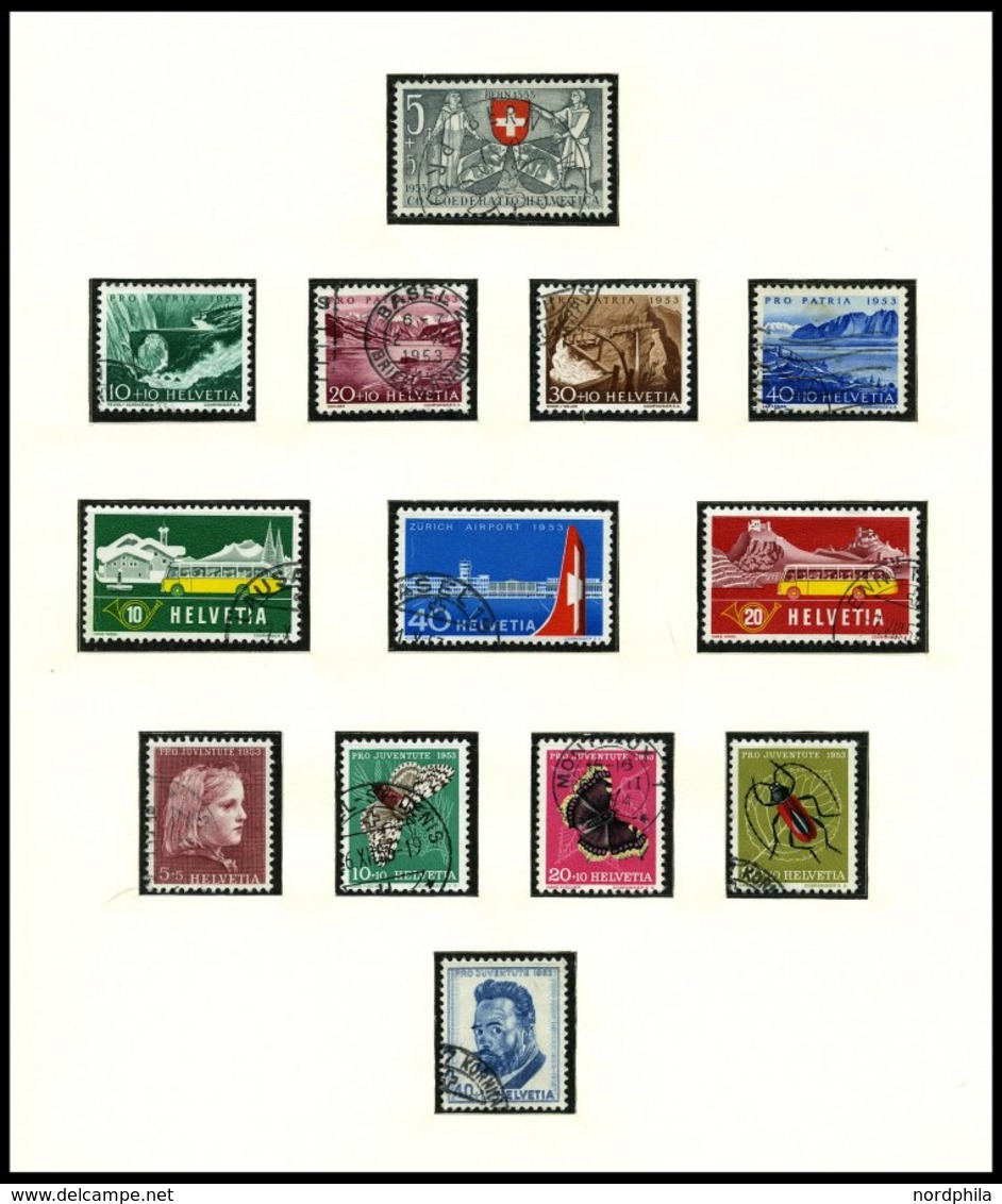 SAMMLUNGEN O, Gestempelte Sammlung Schweiz Von 1938-68 Mit Mittleren Ausgaben Im SAFE Falzlosalbum, Fast Nur Prachterhal - Collections