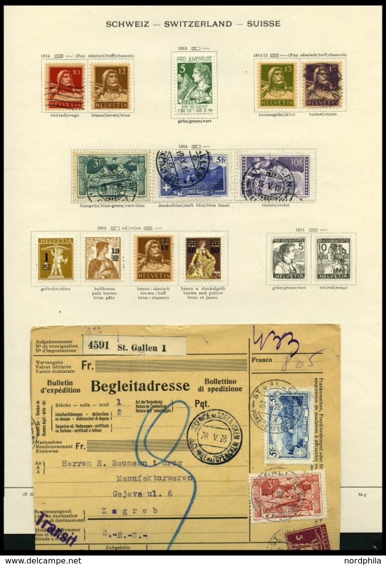 SAMMLUNGEN O,* , Alter Sammlungsteil Schweiz Von 1862-1915 Mit Einigen Guten Werten, Etwas Unterschiedlich, Besichtigen! - Lotes/Colecciones
