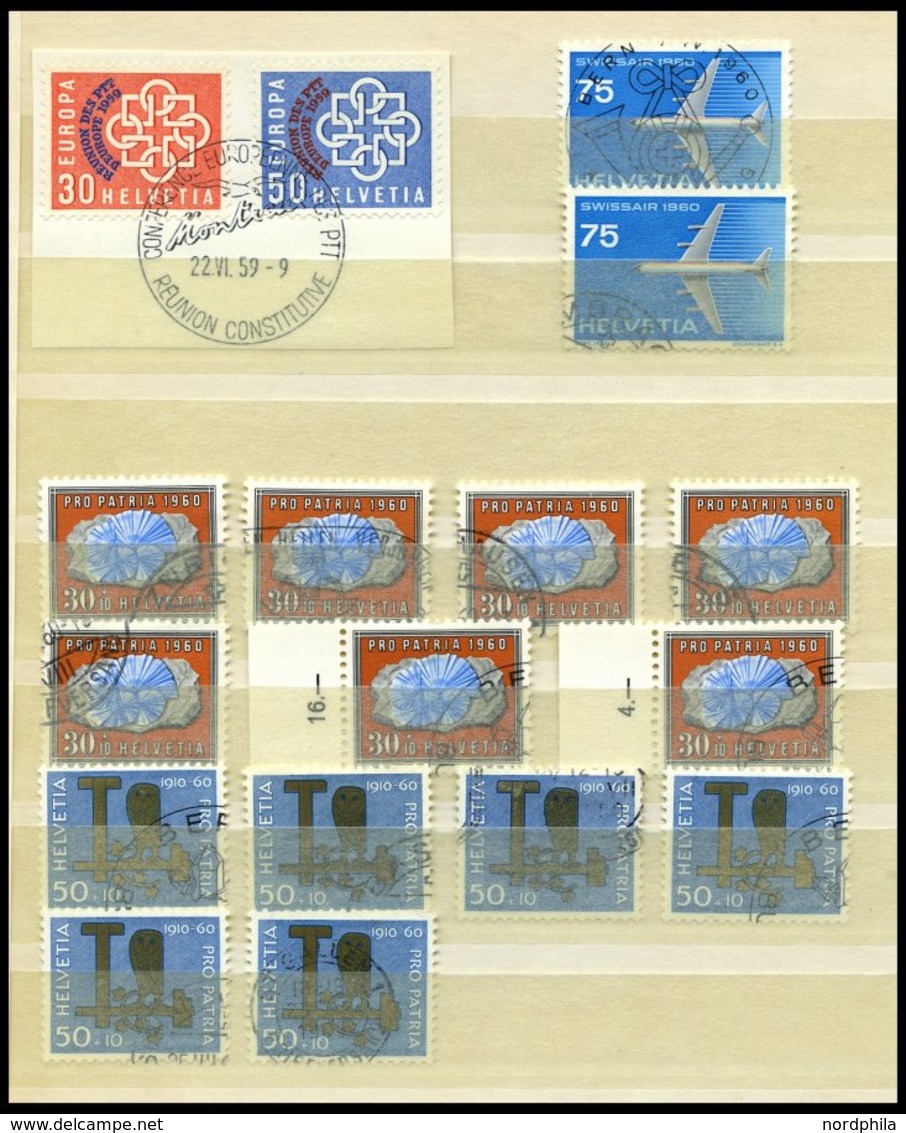 LOTS O, 1956-84, Kleine Gestempelte Dublettenpartie Mit Mittleren Werten Und Blocks (aus Mi.Nr. 636-Bl. 24), Feinst/Prac - Verzamelingen