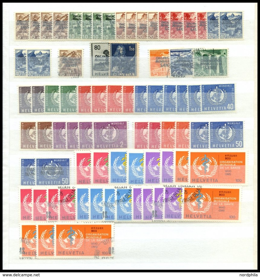 OMS/WHO *,o , 1948-75, Kleine Dublettenpartie, Fast Nur Prachterhaltung, Mi. 200.- - Dienstzegels