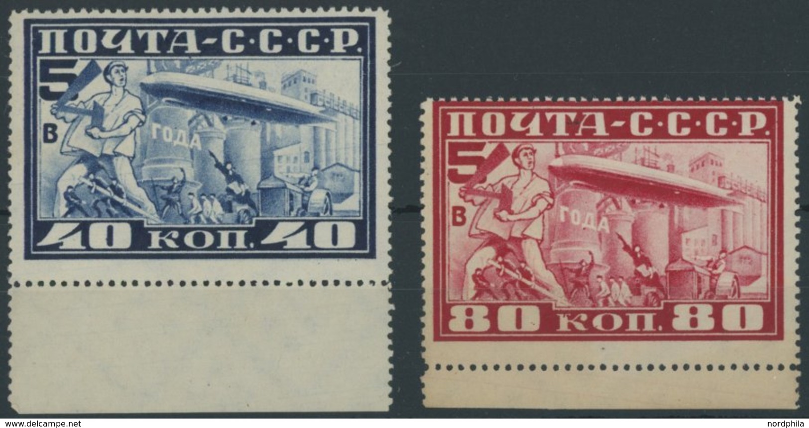 SOWJETUNION 390/1A **, 1930, Graf Zeppelin, Gezähnt A, Pracht, Mi. 200.- - Other & Unclassified