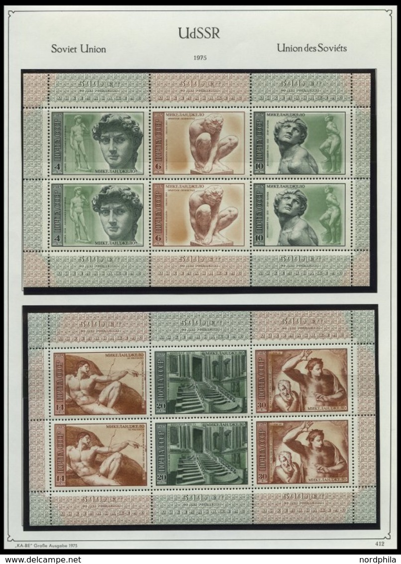 SAMMLUNGEN, LOTS **, Bis Auf Wenige Werte Komplette Postfrische Sammlung Sowjetunion Von 1973-79 Im KA-BE Album, Prachte - Oblitérés