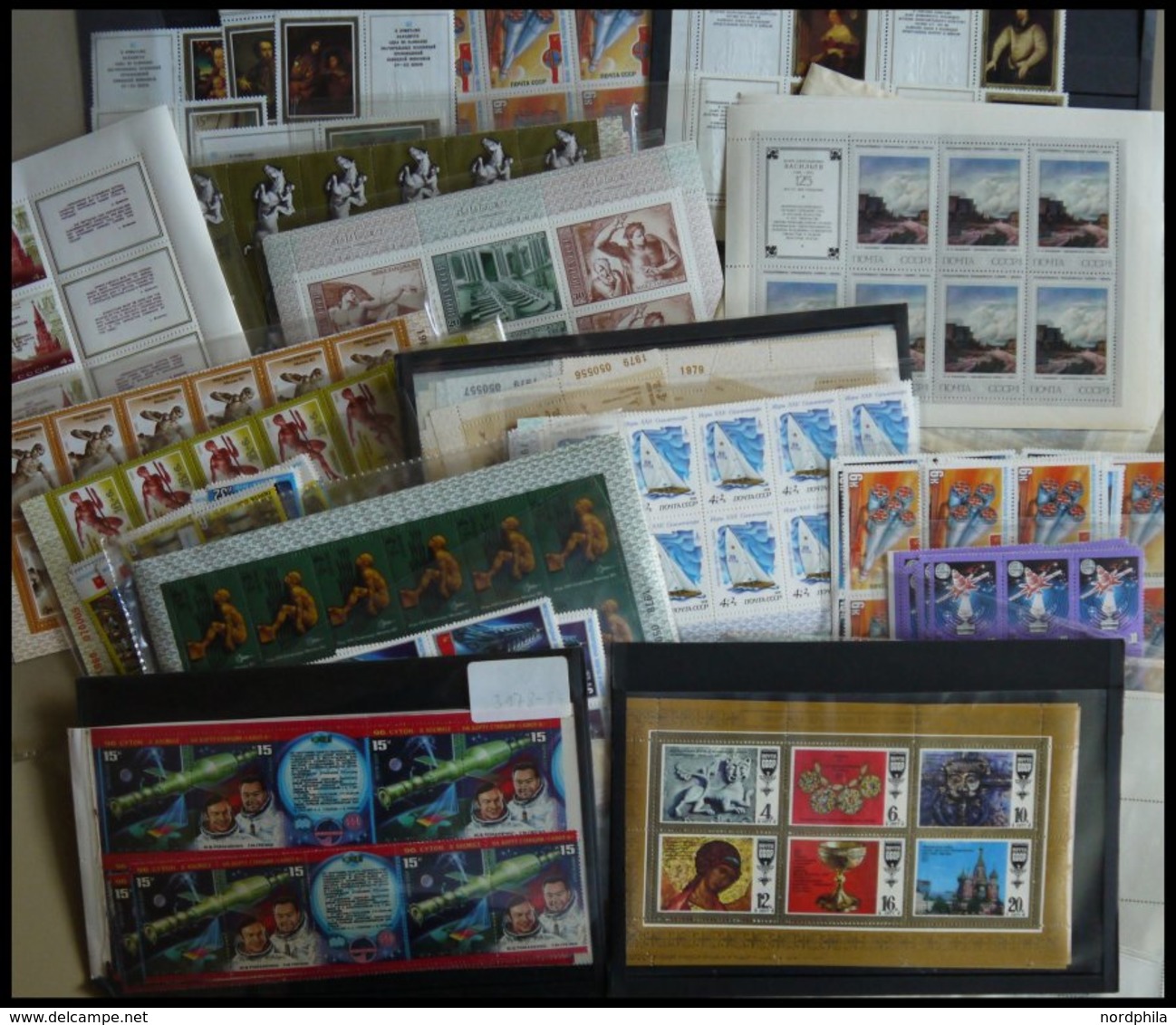 SAMMLUNGEN, LOTS **, 1974-91, Partie Fast Nur Kompletter Ausgaben, Mit Zierfeldern, Bogen- Bzw. Bogenteilen Und Kleinbog - Used Stamps