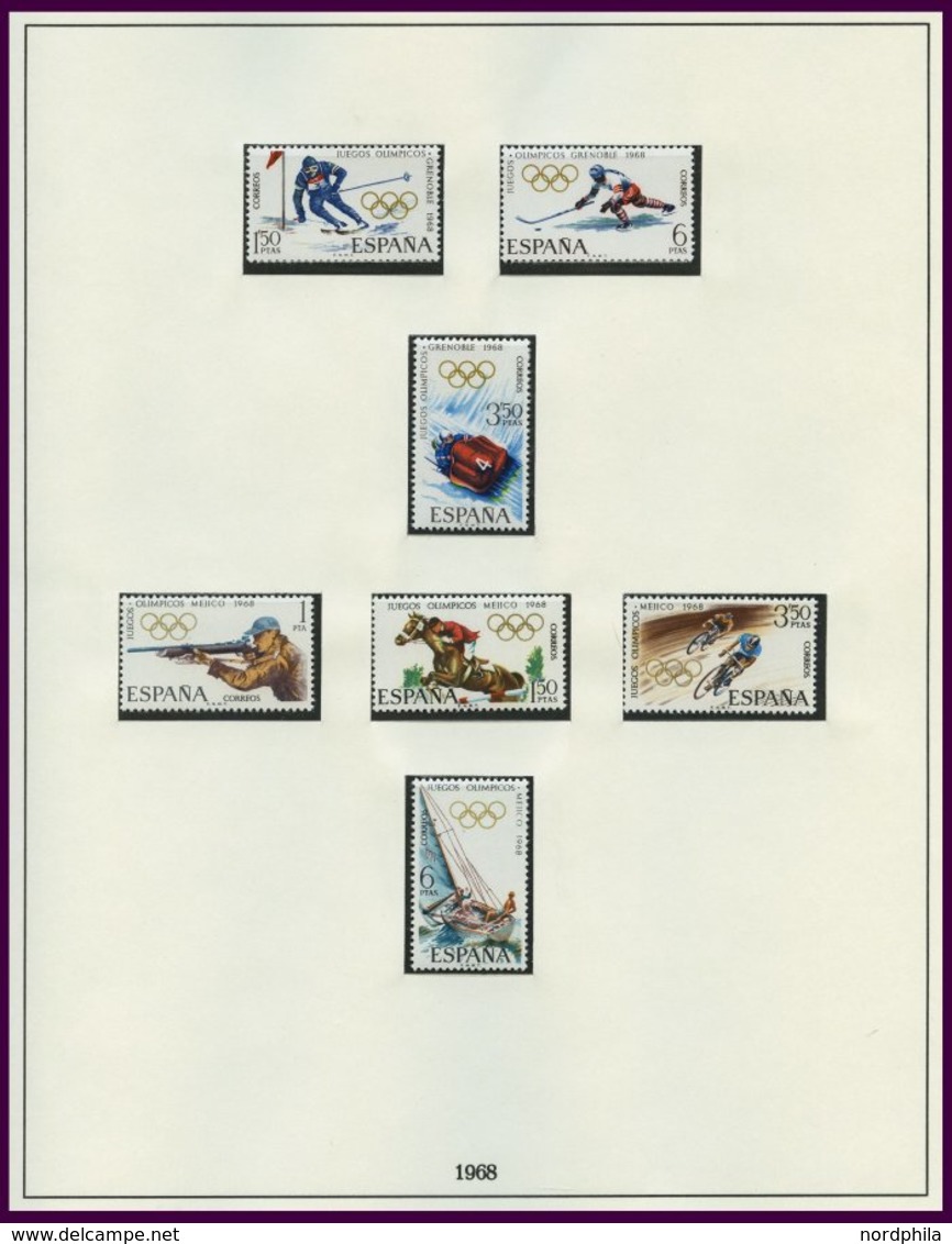 SPANIEN **, Komplette Postfrische Sammlung Spanien Von 1958-81 In 3 Linder Alben, Prachterhaltung - Andere & Zonder Classificatie
