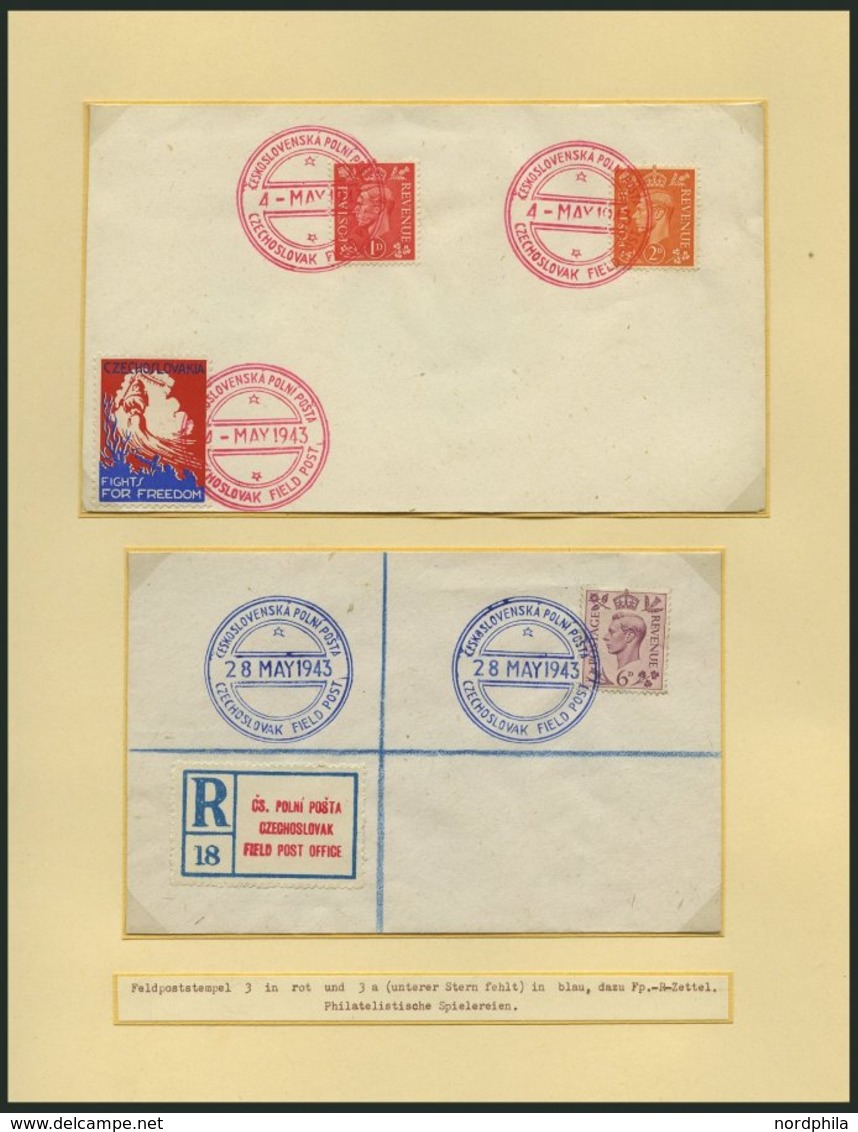 TSCHECHOSLOWAKEI Brief,o,*, **, 1940-48, interessante Sammlung mit 27 Bedarfsbelegen, dabei Feldpost, Zensurbelege, dazu