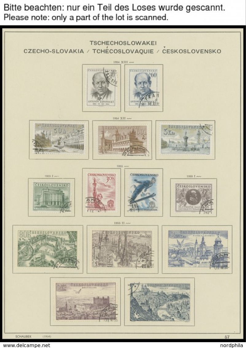 TSCHECHOSLOWAKEI O,* , Fast Nur Gestempelte Sammlung Tschechoslowakei Von 1918-62 Im Schaubekalbum Mit Mittleren Ausgabe - Collezioni & Lotti