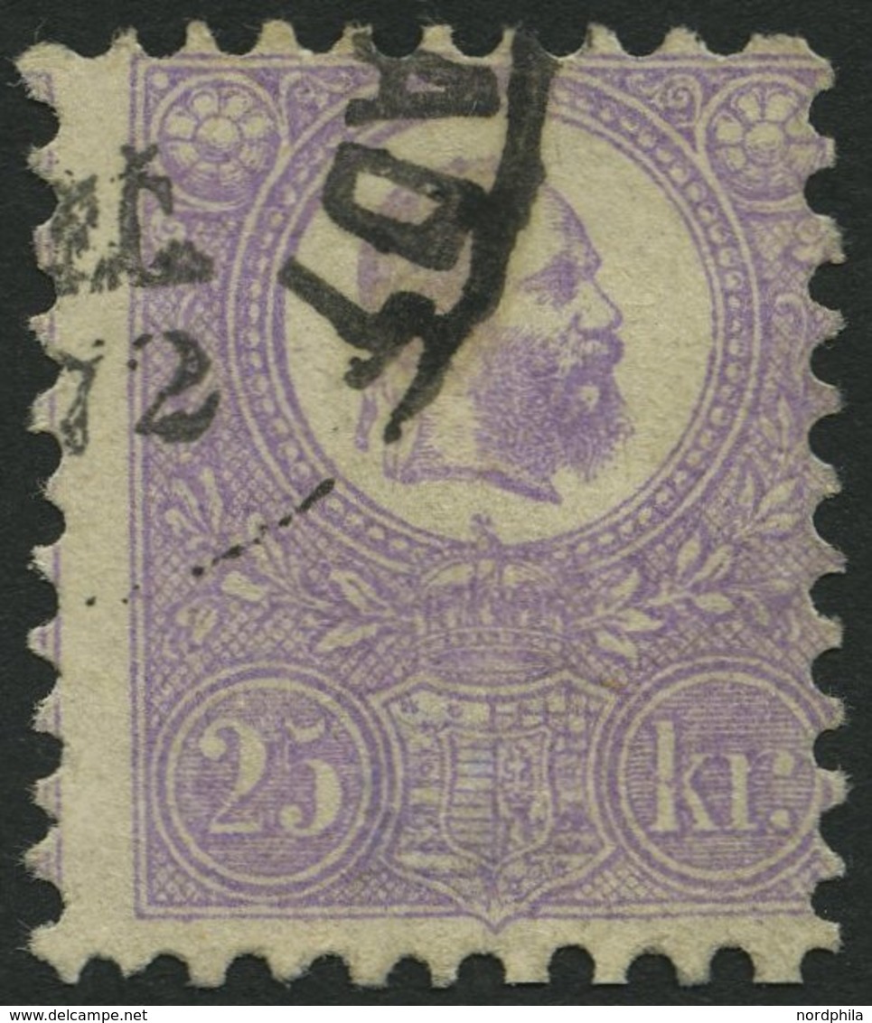 UNGARN 6a O, 1871, 25 K. Violett, Etwas Dezentriert, Pracht, Mi. 400.- - Other & Unclassified