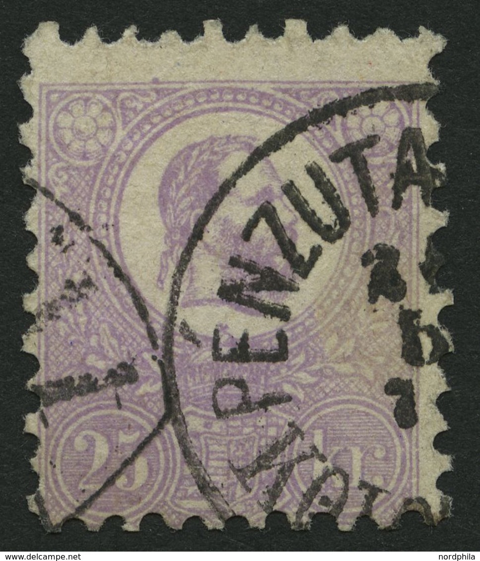 UNGARN 6a O, 1871, 25 K. Violett, üblich Gezähnt Pracht, Mi. 400.- - Altri & Non Classificati