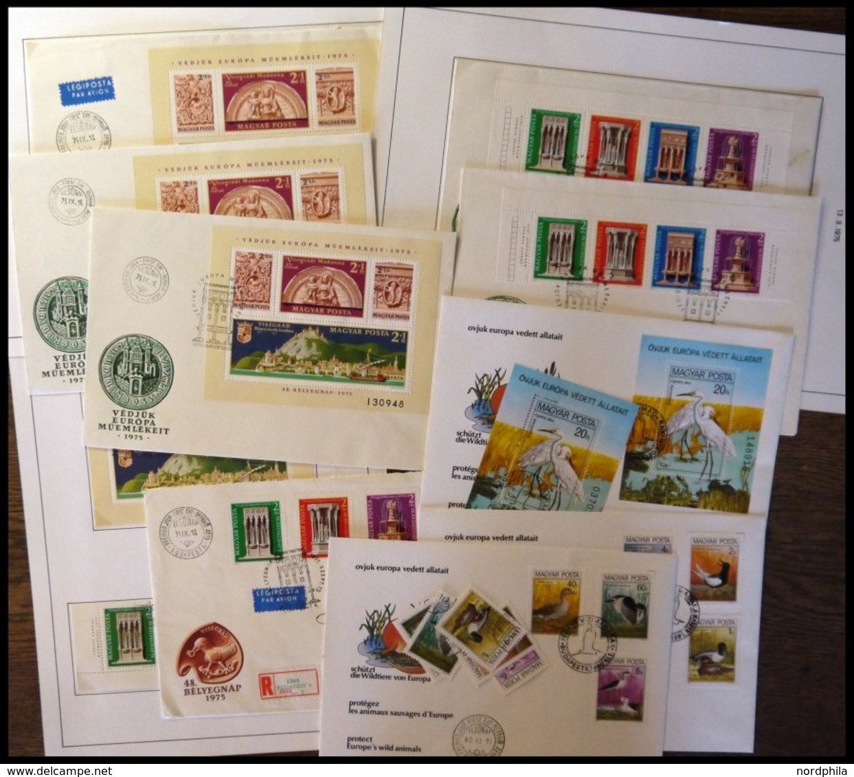 SAMMLUNGEN, LOTS Brief,o , 1975/80, Kleines Lot Europa (Mi.Nr. 3060-63A,Bl.115A, 3451-56A,Bl.146A), Pracht, Mi. 90.- - Collections