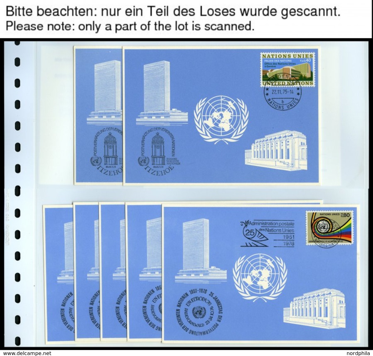 UNO - GENF **,Brief , 1969-78, Postfrisch Komplett, Dazu FDC`s Bis 1981 Sowie Blaue Karten Mit Dubletten, Prachterhaltun - Other & Unclassified