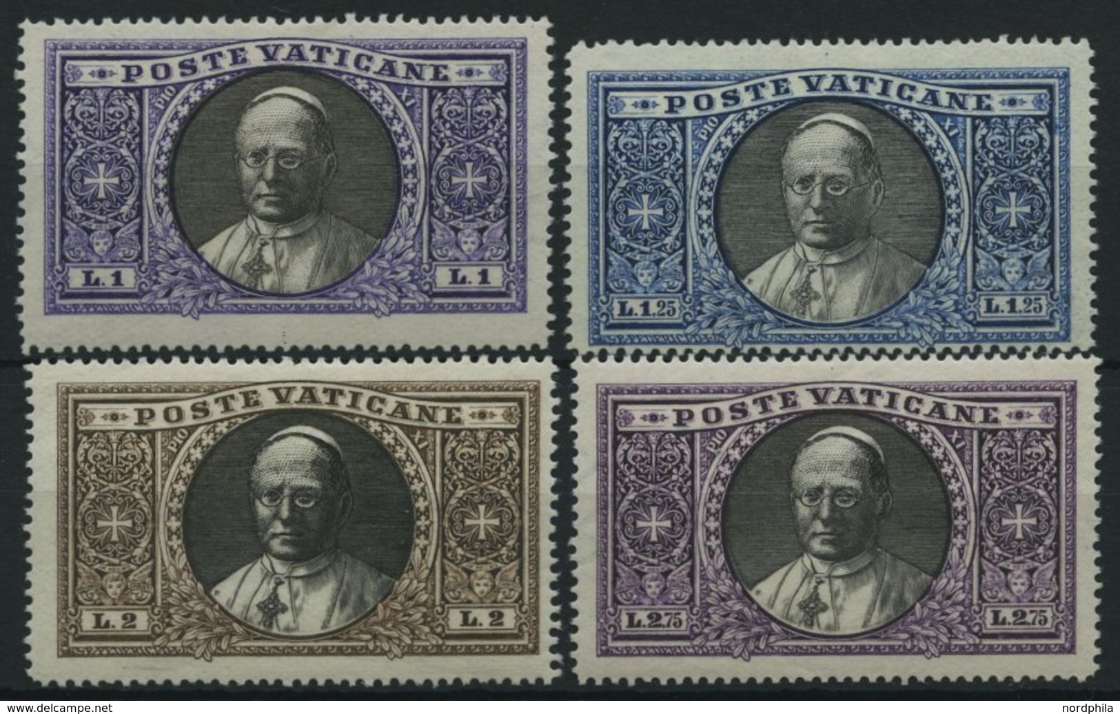 VATIKAN 30-33 *, 1933, 1 - 2.75 L. Papst Pius XI, Falzrest, 4 Prachtwerte - Other & Unclassified