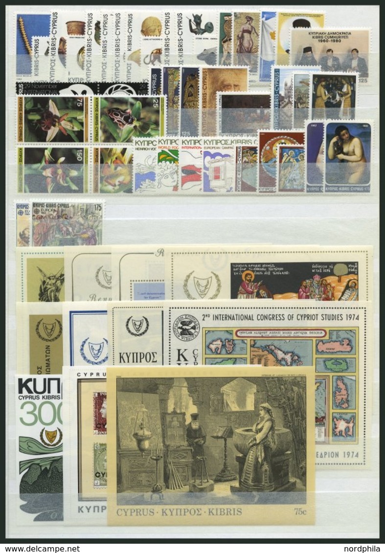 ZYPERN **, 1960-82, Partie Verschiedener Kompletter Ausgaben Und Blocks, Pracht, - Other & Unclassified