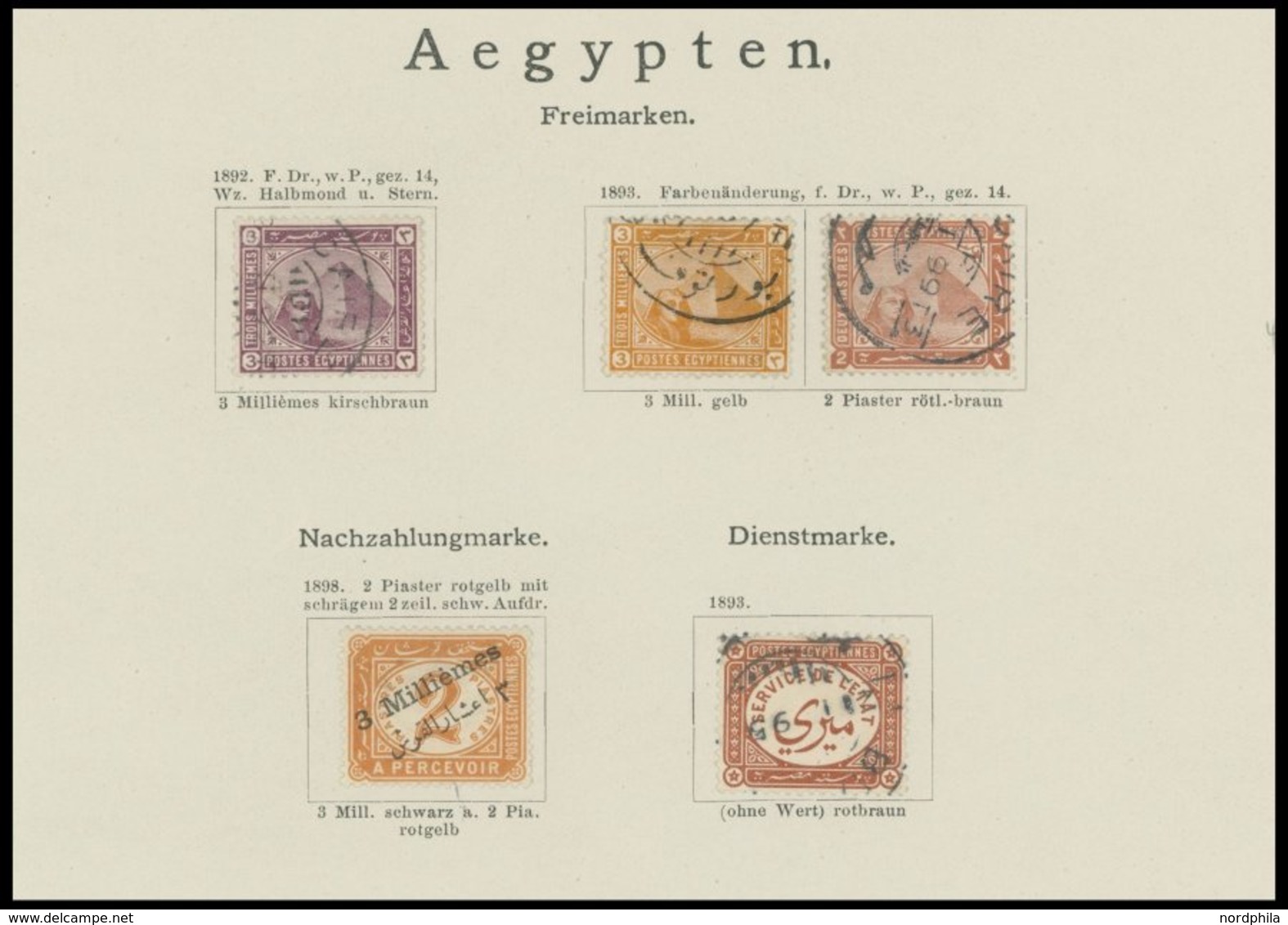 ÄGYPTEN O,*,(*) , 1867-89, Kleiner Alter Sammlungsteil In Unterschiedlicher Erhaltung - Other & Unclassified