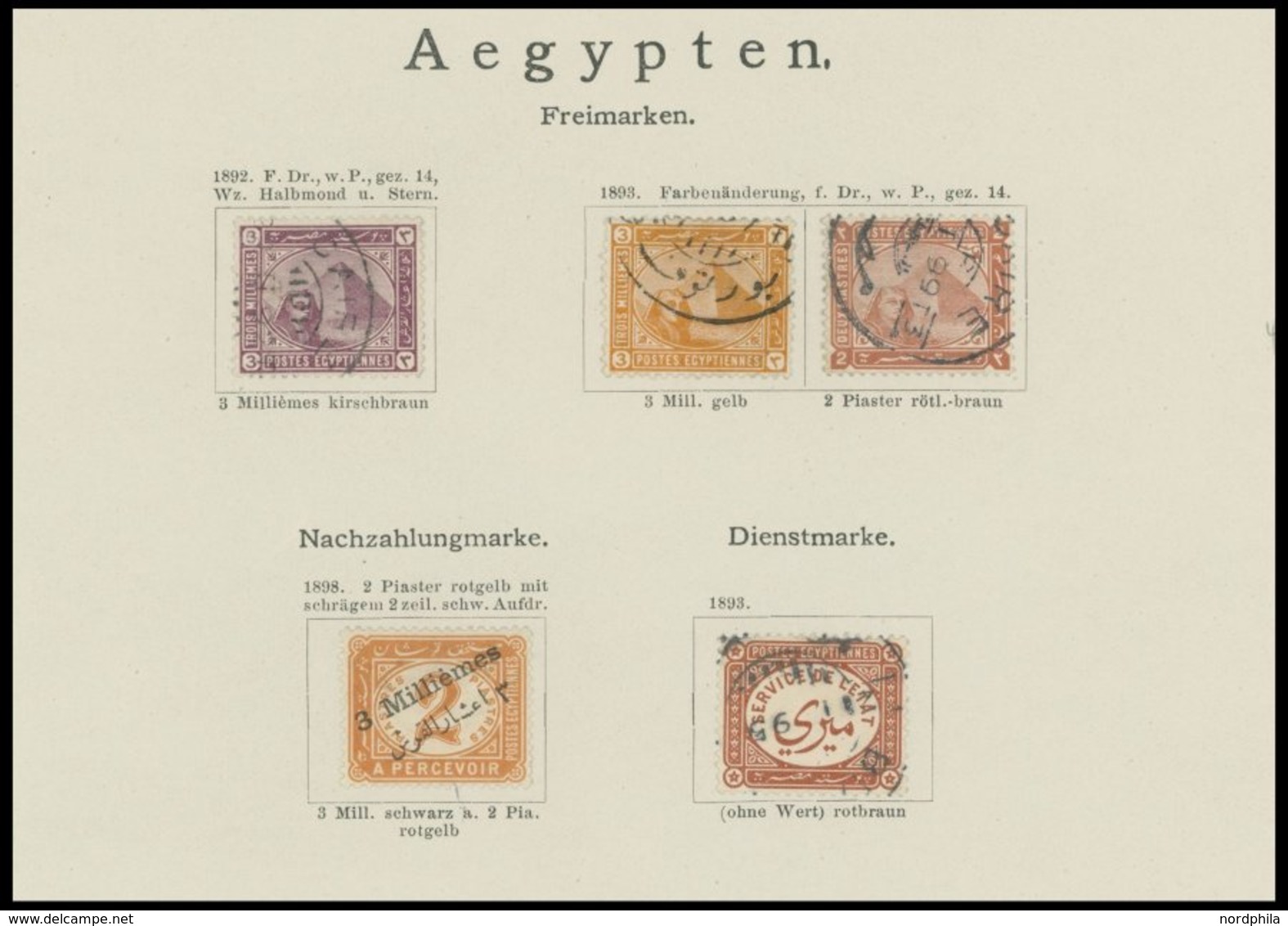 ÄGYPTEN O,*,(*) , 1867-89, Kleiner Alter Sammlungsteil In Unterschiedlicher Erhaltung - Altri & Non Classificati
