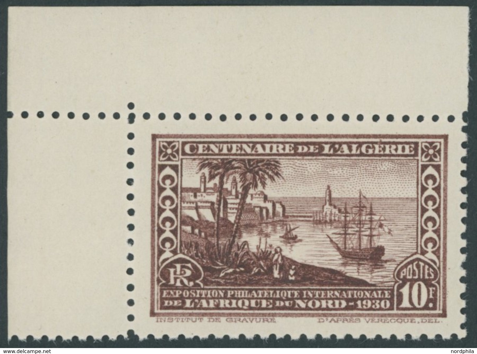 ALGERIEN 101C **, 1930, 10 Fr. Briefmarkenausstellung, Gezähnt C, Postfrisch, Pracht - Algerije (1962-...)